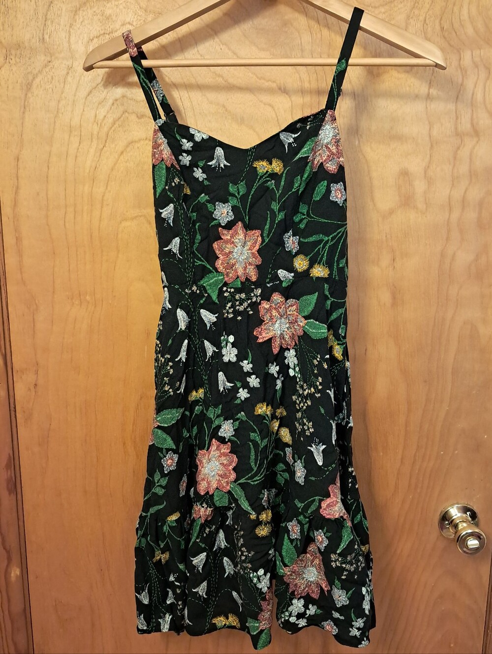 Black Mini Dress Floral Print